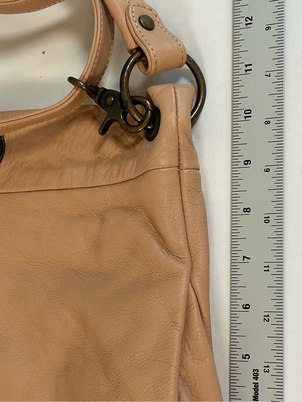 Classic Wanderers Travel Co. Crossbody Bag in blush made w/ genuine leather - Picture 9 of 12